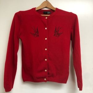 Rockabilly red cardigan